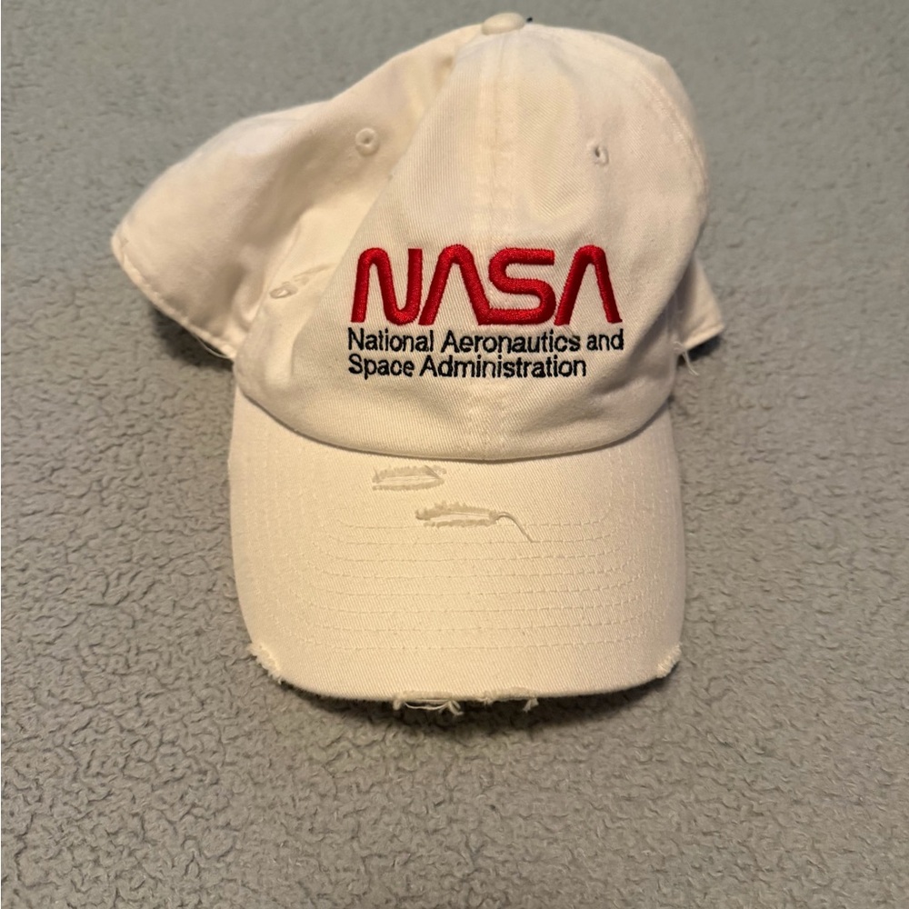 NASA White Baseball Cap